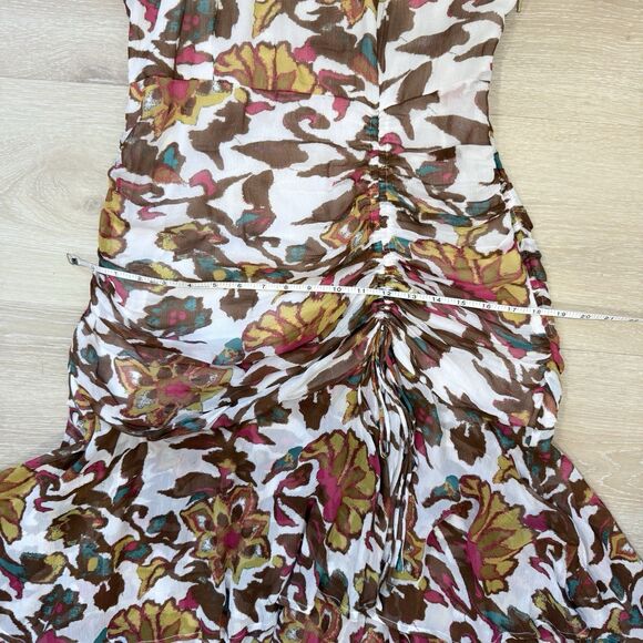 Cleobella Cecilia Ankle Dress Shea M Floral Chiffon Boho Maxi Slit Wedding Guest - Picture 10 of 16